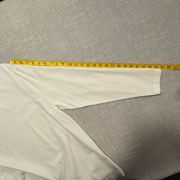 💙 Simons Contemporaine Supima Cotton Long Slv Tee XXL White Slighty Sheer NWOT - Picture 8 of 10